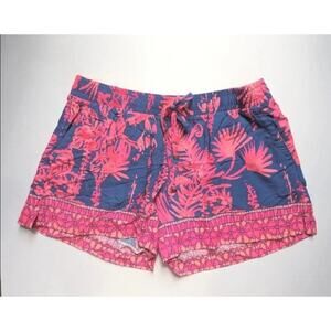 Lilly Pulitzer Katia Shorts | Indigo Night Caw Tropical Print | Size Small